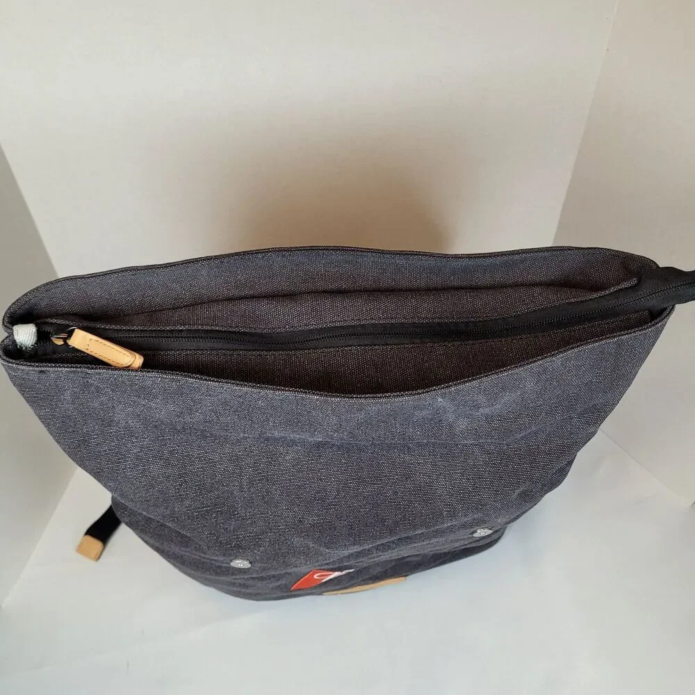 Budweiser Promotional Black Canvas Backpack Organizer Lap Top Portfolio